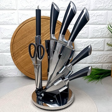 Набір кухонних ножів з ножицями 8 предметів на підставці Bohmann Bohmann
