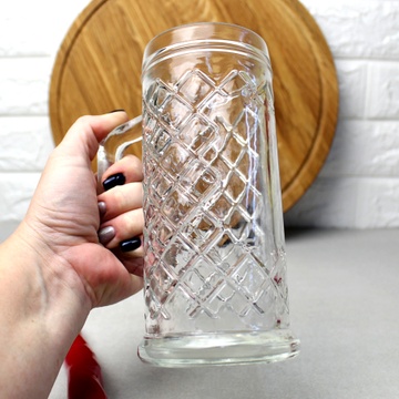 Пивная кружка 0,5 л с фактурным стеклом Rhombus Beer Tankard Uniglass UniGlass
