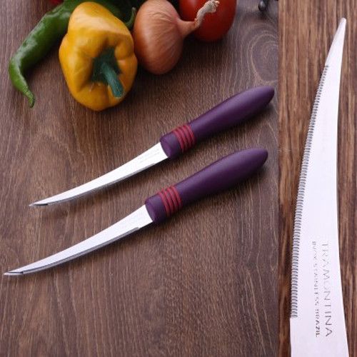 Набор томатных ножей Tramontina фиолетовых Cor&Cor 127мм. 2шт (23462/295) Tramontina