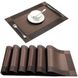 Прямоугольные сервировочные салфетки из ПВХ 45*30 см шоколад