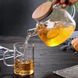 Скляний чайник для заварювання з дерев'яною кришкою 0.8 л Ardesto