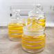 Набір скляних банок з жовтим декором Luminarc Spiral 3 шт (Q0398)