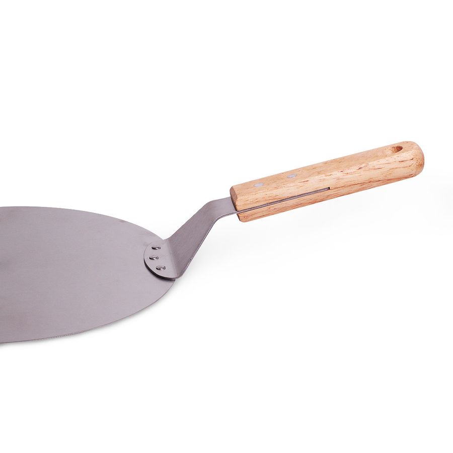 Лопата для піци 43 см Kamille з нержавіючої сталі з дерев'яною ручкою Kamille