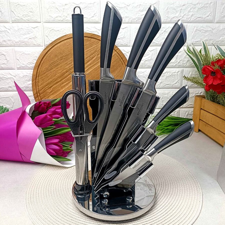 Набор кухонных ножей с ножницами 8 предметов на подставке Bohmann Bohmann