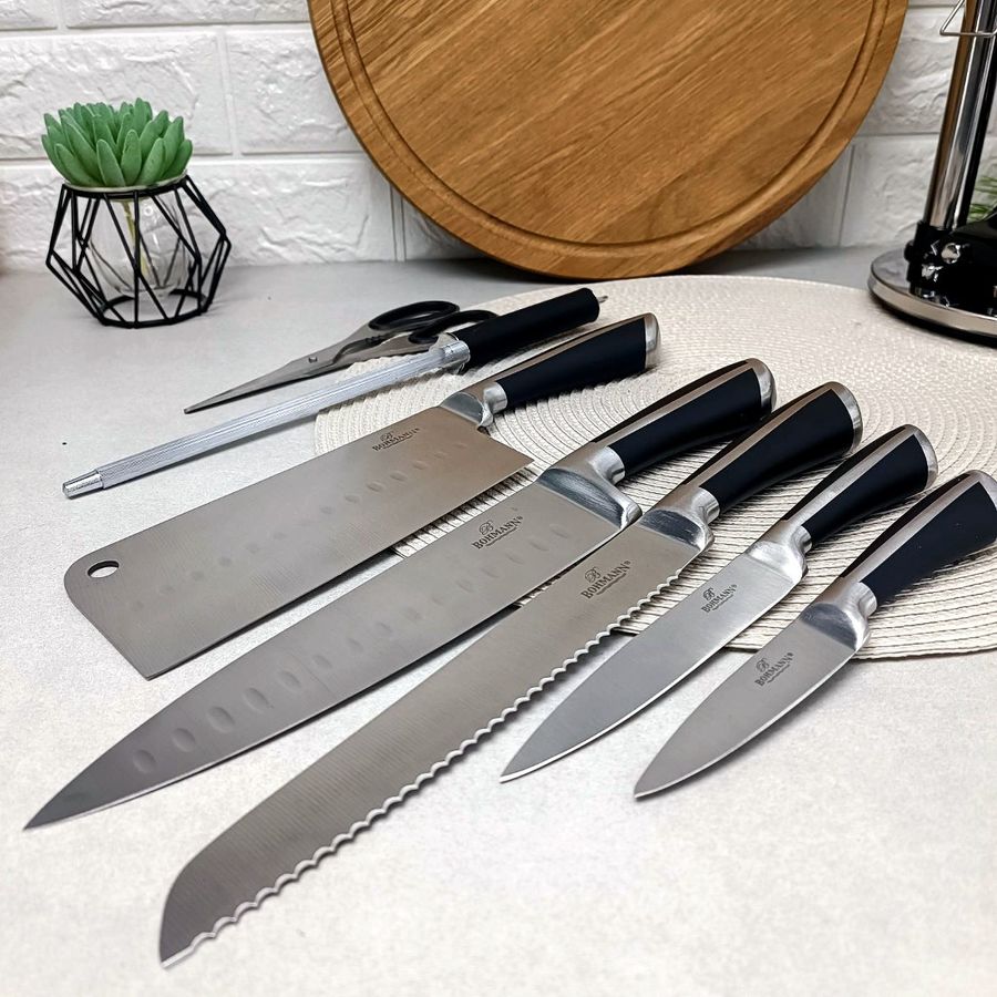Набор кухонных ножей с ножницами 8 предметов на подставке Bohmann Bohmann