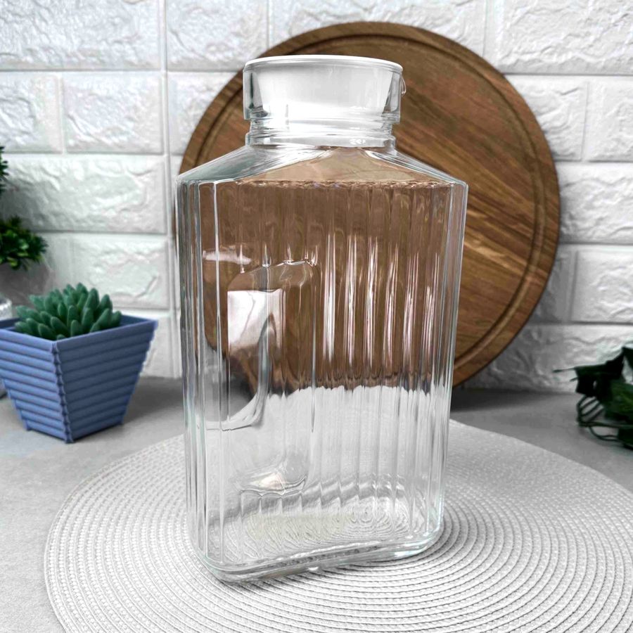 Скляний глек для соку Luminarc Quadro 2л з кришкою Luminarc