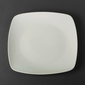 Белая квадратная тарелка HLS 24*24 см (4443) Hell