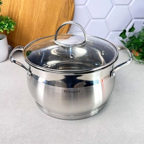 Кастрюля с крышкой 8.4 л с многослойным дном Ringel RINGEL