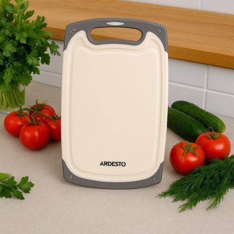 Разделочная доска пластиковая 33&times;20&times;0,85 см кремовая AR1433BG Ardesto Gemini Ardesto