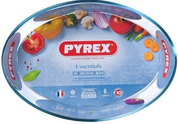 Овальная стеклянная жаропрочная форма для выпекания Pyrex 35x24х6.5 см Pyrex