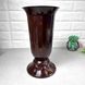 Коричневая устойчивая пластиковая ваза 38см для цветов Флора Алеана
