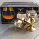 Набор бокалов для бренди с золотым рисунком Гусь-Хрустальный Поло (EAV147-483)