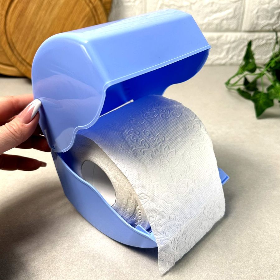 Голубой пластиковый настенный держатель для туалетной бумаги СД СД Свет