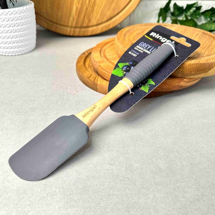 Скошенная силиконовая кухонная лопатка с деревянным основанием Ringel Grey Line RINGEL