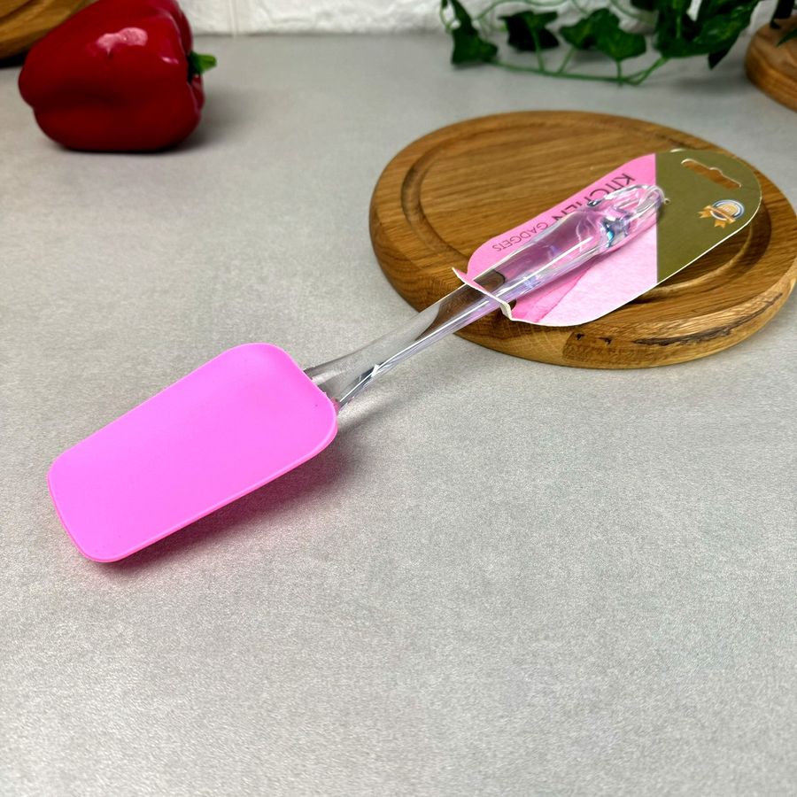 Силіконова кухонна лопатка з прозорою ручкою Без бренда