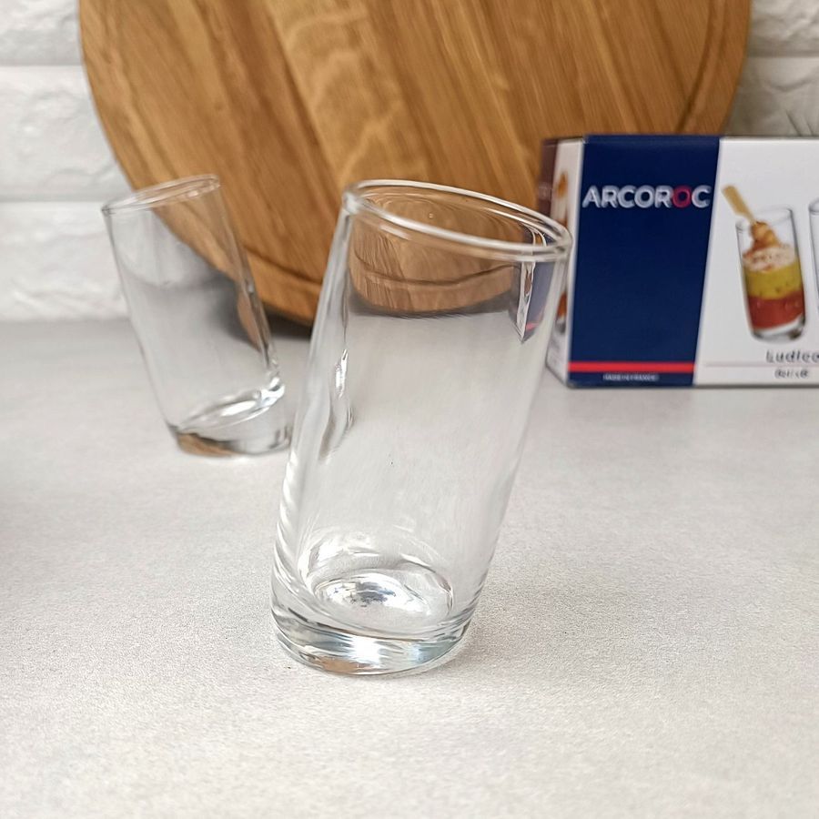 Набор скошенных стеклянных стопок 6 шт 60 мл Arcoroc Ludico Arcoroc