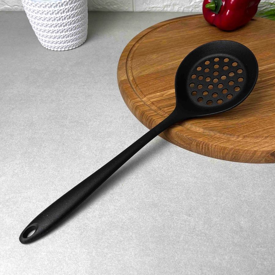 Чорна силіконова шумівка для кухні 32,5х10,5 см Hell