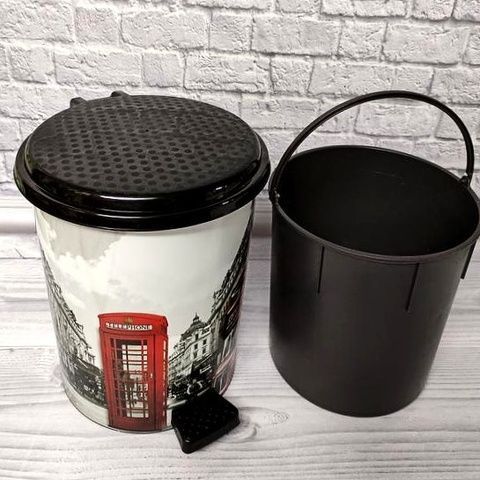 Двойное мусорное ведро с педалью "Лондон" 11 л (2шт*5.5л) 365 Elif Elif Plastik