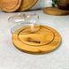 Кругла маслянка на бамбуковій підставці 15.5 см Євроголд (2486)