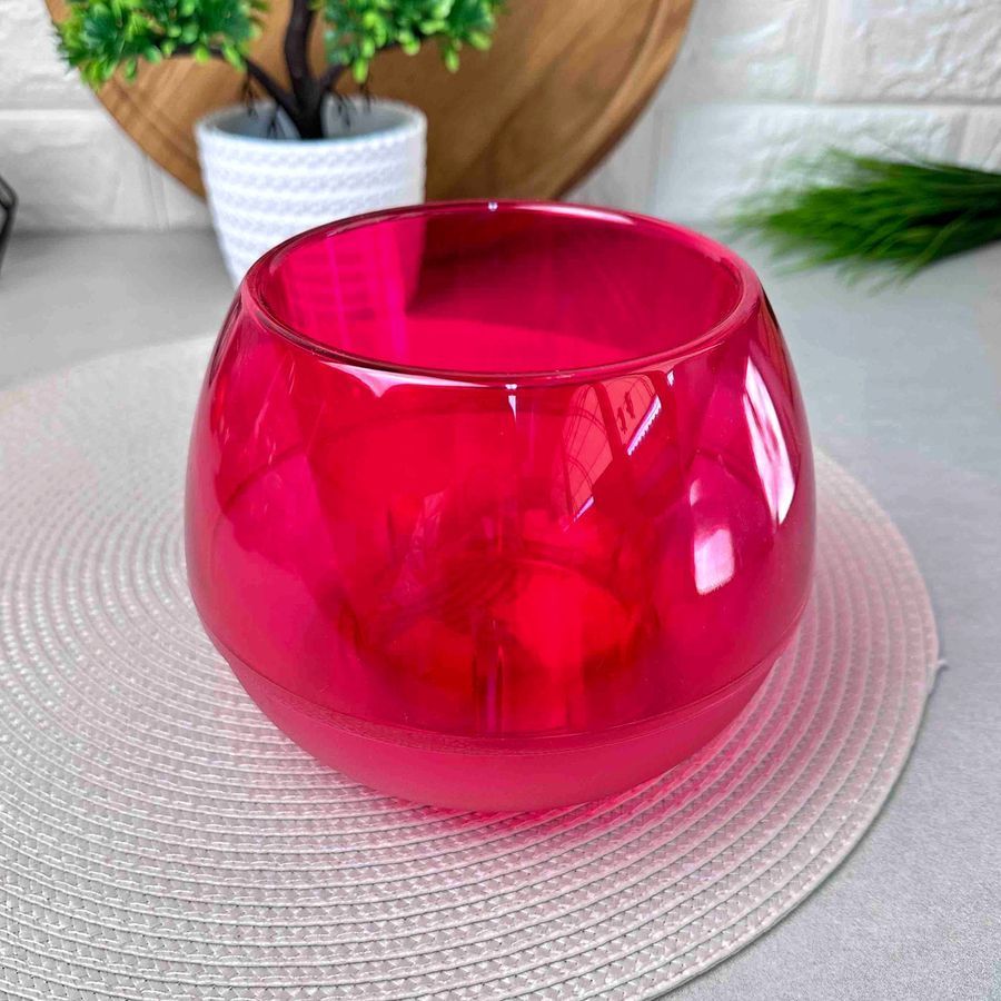 Кругле кашпо для орхідей Малинове Сфера Алеана Алеана