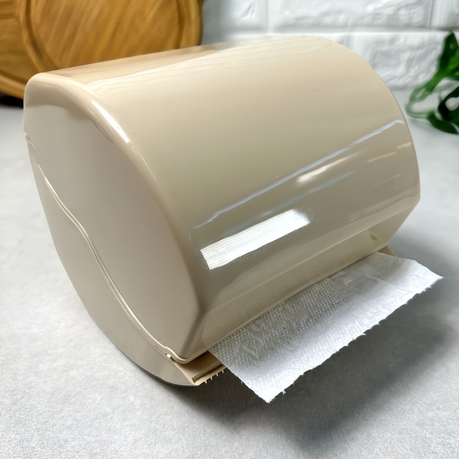 Бежевый пластиковый настенный держатель для туалетной бумаги СД СД Свет
