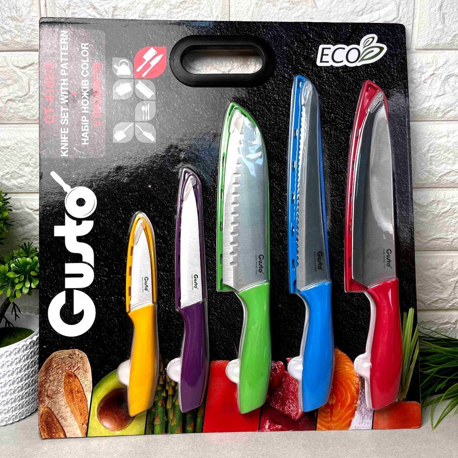 Набор кухонных ножей Gusto Color GT-4102-5 5 предметов GUSTO