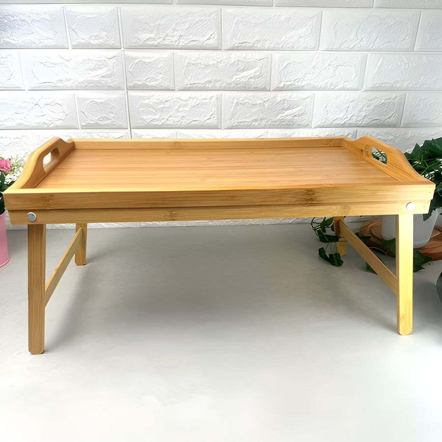 Деревянный столик для завтрака с откидными ножками 50*30 см Eurogold Eurogold