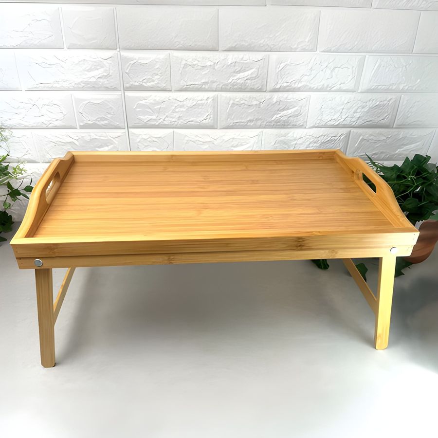 Деревянный столик для завтрака с откидными ножками 50*30 см Eurogold Eurogold