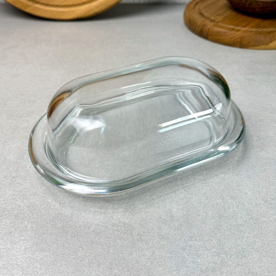 Стеклянная масленка с крышкой Pasabahce Basic Butter Bowl Pasabahce