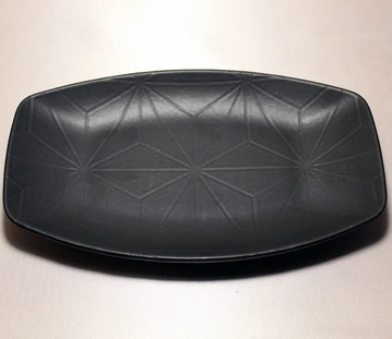 Чёрная прямоугольная тарелка из фарфора Kutahya Porselen "Corendon" 190х115 мм (NM3419) Kutahya Porselen