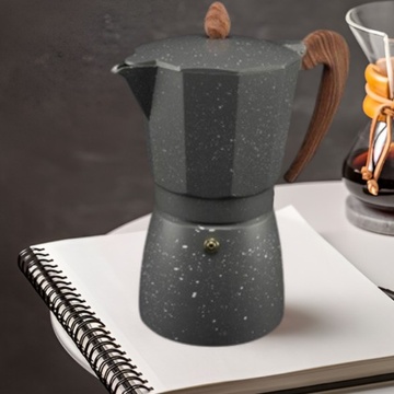 Вместительная гейзерная алюминиевая кофеварка на 9 чашек А-Плюс