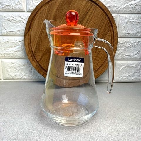 Глечик скляний з пластиковою кришкою Luminarc "Jug" 1 л (P9664) Luminarc
