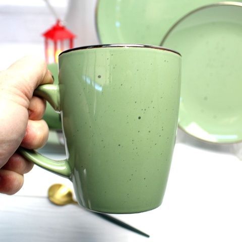 Горня керамічне 360 мл зелене Ardesto Bagheria Pastel green Ardesto