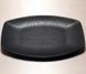 Чёрная прямоугольная тарелка из фарфора Kutahya Porselen "Corendon" 190х115 мм (NM3419)