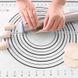 Кулинарный силиконовый коврик для теста 50*60 см с разметкой диаметров