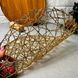 Круглая ажурная золотистая сервировочная салфетка под тарелку 38 см (К-24)