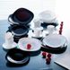 Столовый сервиз черно-белый с квадратными тарелками Luminarc Carine Black/White 30 предметов (N1500)