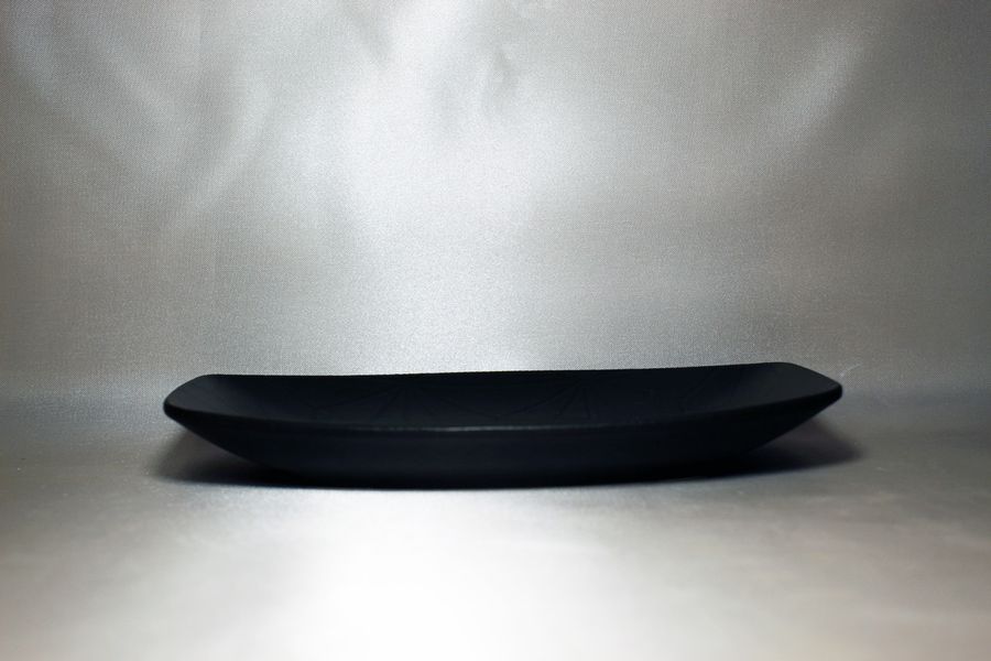 Чёрная прямоугольная тарелка из фарфора Kutahya Porselen "Corendon" 190х115 мм (NM3419) Kutahya Porselen