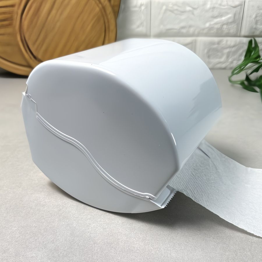 Білий пластиковий настінний тримач для туалетного паперу СД СД Свет