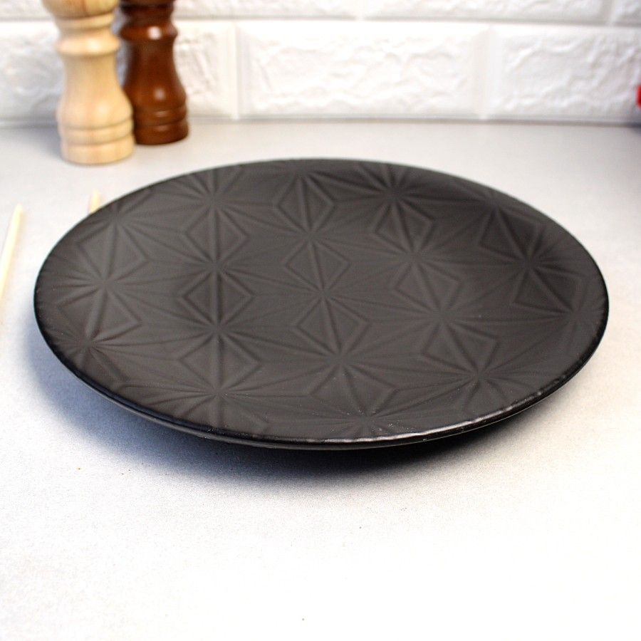 Тарілка велика кругла чорна Kutahya Porselen "Corendon" 300 мм (NM3030) Kutahya Porselen