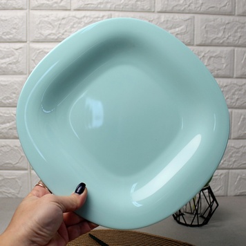 Тарілка лазурна квадратна обідня Luminarc Carine Light Turquoise 27 см (P4127) Luminarc