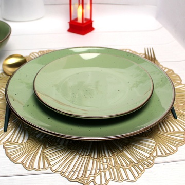 Зелёная персональная тарелка 19 см Ardesto Bagheria Pastel Green Ardesto