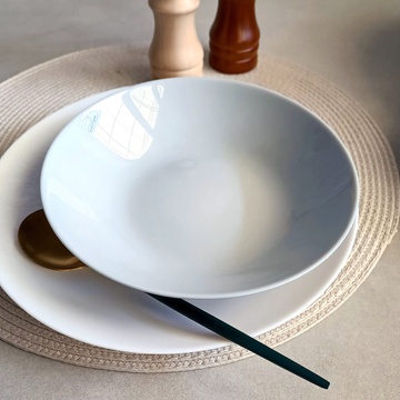 Серая гладкая тарелка для первых блюд Luminarc Diwali Granit 200 мм (P0703) Luminarc