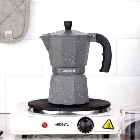 Кофеварка гейзерная алюминиевая 400 мл (9 чашек) ARDESTO Gemini Molise AR0809AGS Ardesto