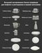 Салатник фигурный фарфоровый Мрамор Lubiana Stone age 22 см (4622м)