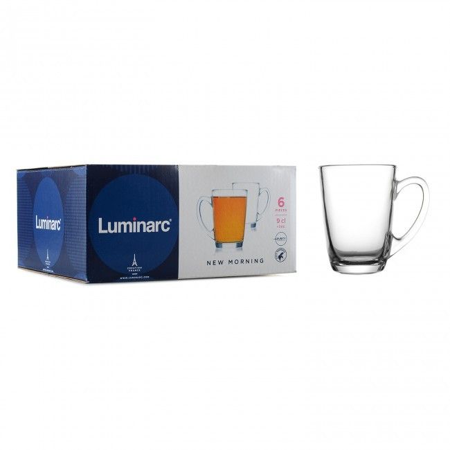 Набір скляних кухлів для кави Luminarc New Morning 90 мл (N5614) Luminarc