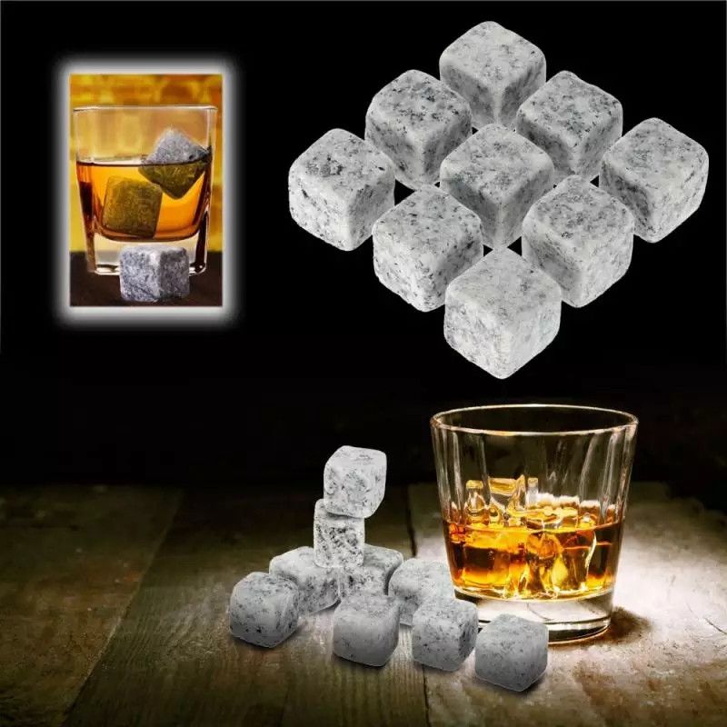 Кам'яні кубики для охолодження напоїв 9 шт Kamille, охолоджувальні кубики Kamille