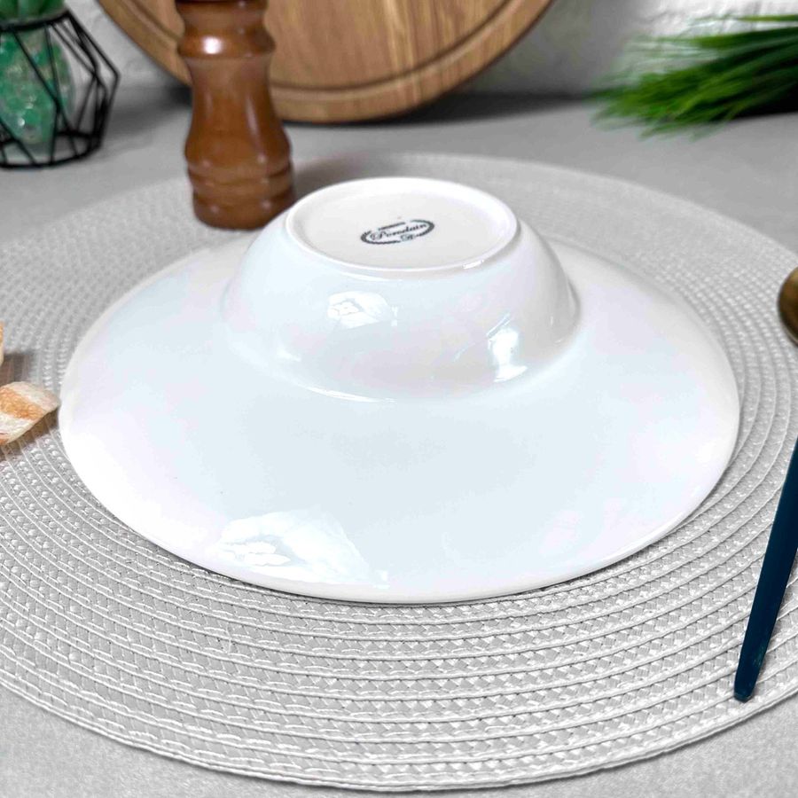Тарелка-шляпа для ризотто 23 см ARDESTO Imola, белая посуда для ресторанов Ardesto