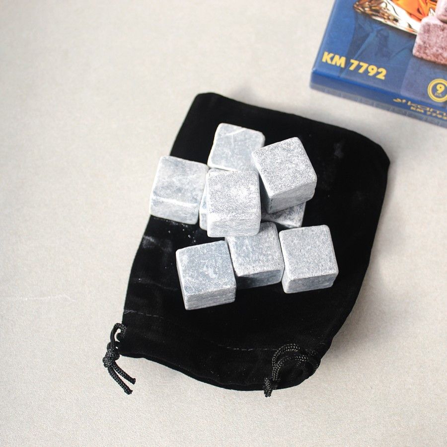 Кам'яні кубики для охолодження напоїв 9 шт Kamille, охолоджувальні кубики Kamille