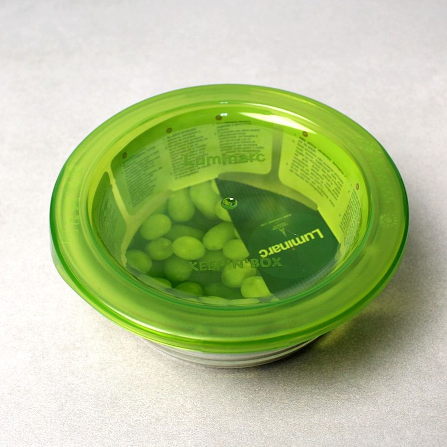 Харчовий контейнер Luminarc "Keep'N" круглий з зеленою кришкою 380 мл (P4528) Luminarc